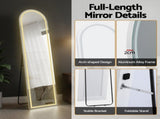 Embellir LED Full Length Mirror Floor Dressing Mirror 160cm MM-E-WALL-ROU-LED-160