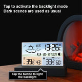 Weather Station Wireless Indoor Outdoor with Sensors Transparent Glass Color Display Digital Weather V1294-YM0901-HS7039