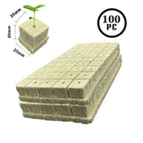 100 Pcs Rockwool Cubes, 1.57 Rock Wool Planting Cubes, Rock Wool for Hydroponic Growing, Perfect for V1192-AZ-W-17514