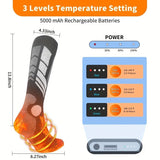 rechargeable socks, 5000mAh battery, socks for men, socks for women, outdoor V1102-936-06132-GRY-FREESIZE
