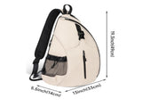 Multifunction Sling Tennis Bag, Waterproof Oxford Crossbody Sports Backpack, with Water Bottle V1265-AU-155-HEI