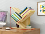 Tree Bookshelf Solid Wood Ingenious 3 Tier Space Saving Book Storage Organizer Shelves for Office V1294-YM0716-3117220187212