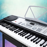Alpha 61 Keys Electronic Piano Keyboard Digital Electric w/ Stand Beginner Silver EK-JK-60-SL-H