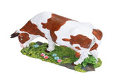 Cow Figurines Brown and White Model Ornament Animal Sculpture Resin Crafts for HomeLower Head V1294-YM0714-3111210267912