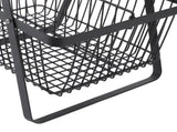 Countertop Fruit Basket Large Capacity Portable Modern Metal Rectangle Basket with Wooden Handle for V1294-YM0901-3111240060011