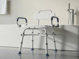Swivel Shower Chair with Arms Back, 227 kg Load Heavy Duty Bench Seat for Inside Shower Stall V952-GDSYGZYTLSLKHO50K001V0