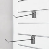 Plated Silver Iron Slatwall Hooks for Wall Phone Accessory Organization 50Pcs V1192-AZ-W-32908