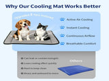 USB-Powered Pet Cooling Mat with Upgraded Fan Ventilation, Anti-Bite Cord, Breathable Mesh Surface V1341-ZY-8ALFRSRF-GREY
