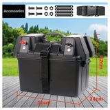 12V 100AH Deep Cycle Battery Box Portable Power Storage Marine Solar USB Camping V465-EA890-AU-5