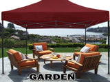3x3m Pop Up Gazebo Outdoor Tent Folding Marquee Party Camping Market Canopy w/ Side Wall - red V610-GAR-3X3-SI-RE