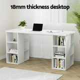 Artiss Computer Desk Bookshelf White 150CM DESK-SHEF-150-WH-AB