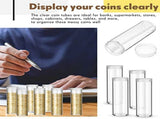 30Pieces Coin Storage Tube Penny Organizer with Screw on Lid for Collection Supplies Bank V1192-AZ-W-23041