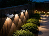 Solar Powered Smart Wall Light with Auto Dusk-to-Dawn Sensor, IP65 Waterproof Fence & Garden Accent V1341-ZY-6PK4YY23-16PCS-WHITEHOUSINGWARMWHITELIGHT
