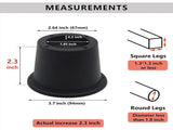 6Pack Furniture Risers Black Bed Risers 2.3 Inch,Bed Lifts Risers for Sofa,Couch,Desk,Extenders V1192-AZ-W-18561