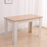 Dining Table Rectangular Wooden 120M-Wood&White V264-DNT-409C-NTR-12M-1