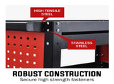 Bullet 3-Tier Steel Tool Trolley Cart, for Workshop, Mechanic, with Drawer, Pegboard, Screwdriver V219-STRTCTBU3BKA