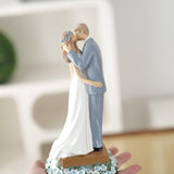 Sweet Newlyweds Kissing Figurine Decorations Bride Bridegroom Statues Couple Sculpture for V1366-AZ2-W-09232