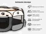 Cat Portable Dog Fence, Outdoor Run for Cats, Playpen for Adult Kittens, Waterproof Dog V1189-LC-RY-00601