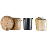 Wood Grain Eco Fuego Wood Fire Pit with 8 Hour Candle - No Smoke, 90% Less CO2 V178-69045