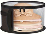 Hat Box - Hat Storage Box - Storage Box for Hats - Round Hat Boxes - 42x27.8 cm - Stackable Hat V1188-MS101-01475-1
