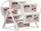 Rotating Photo Frame - 360&deg Rotating Base - Vintage Embossed Design - Vintage Bronze - Displays 12 V1188-MS101-00707-1