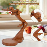 Embroidery Stand Beech Wood Violin Base Clamp Cross Stitch Holder Adjustable Height and Angle, V1107-120-16992