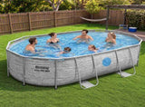 Bestway Swimming Pool 427x250x100cm Steel Frame Above Ground Pools Filter Pump Ladder 7250L BW-POOL-427CM-56715