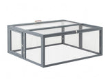 i.Pet Chicken Coop Large Portable Wooden Rabbit Run Cage Hutch Outdoor Folding Hen House 110cm PET-GT-RRPC-2