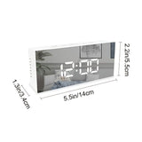 LED Mirror Desk Clock with Snooze Function & Temperature Digital Alarm Clock, Large LED V1106-ZMNZLED001