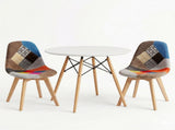 Artiss Dining Table and Chairs Set 3PCS Round 2 Seater Dining Set for Kitchen, Apartment, Dining DSET-TAB90-56FBX2