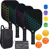 2 rackets, 4 balls, Pidike racket set , fiberglass graphite Pidike racket set, ball equipment V1105-YAPKQP-04