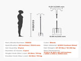 Double Shepherds for Outdoor, 8 Pack 1560 mm Heavy Duty Bird Feeder Pole, 19 mm Thick Garden V952-WNGJSMYRGG60BN2LV001V0