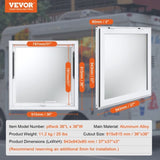 VEVOR Concession Window 91x91cm, Aluminum Alloy Food Truck Service Window with Awning Door & Drag V952-FWCK36X36INC0H2VGV0