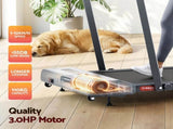 Everfit Treadmill Electric Walking Pad Incline Under Desk 380mm Grey TMILL-380H-INC-GR