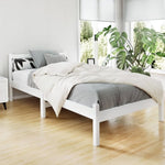 Artiss Bed Frame King Single Size Wooden White SOFIE WBED-D-001KS-WH