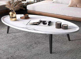 Oval Coffee Table Mid Century Modern Minimalist Display V63-921071