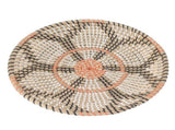 Round Grass Wall Ornaments 35cm Diameter Hand Knitting Hanging Woven Wall Baskets for Living Room V1294-YM0703-3115230050713