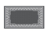 Gardeon Outdoor Rugs 274x366cm Large Carpet Reversible Area Mat PP Dual-Sided Patio Rug Greek Key OR-9X12FT-FRAME-GY