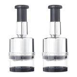 2-Pack Manual Garlic Press and Crusher Set, Multifunctional Vegetable Cutter and Shredder Kitchen V1370-AZ4-09511