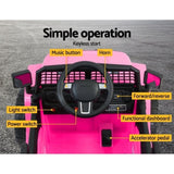 Rigo Kids Electric Ride On Car Jeep Toy Cars Remote 12V Pink RCAR-JEP-4WS-PK