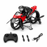 Remote Control Flying Motorcycle Drone 4-Axis Stunt Vehicle Model with 360 Degree Tumbling and V1192-AZ-W-24123