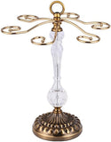 Rotating wine glass rack with 6 hooks - Antique freestanding drying rack for the countertop V1259-DP01-BO-583