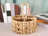 Wicker Flatware Organizer, Kitchen Utensil Holder for Countertop, Silverware Natural Woven Flatware V1192-AZ-W-33757
