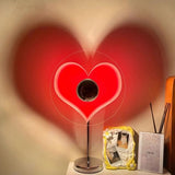 Love Heart Table Lamp Love Projection Lamp Heart Shaped LED Ambient Light Background Wall Decoration V1294-YM0714-10331230