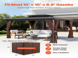 Gazebo Outdoor, Fit Most 2840 x 2840 x 2110 mm Gazebos, 4-Panel Sidewall Gazebo Privacy V952-SMLTCL10FT10KOIO4V0