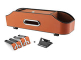Orange Car Seat Back Organizer - Multi-Function Storage Box with Tissue Holder, Cup Holder, and V888-ELOSUNG15003