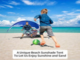 Whale-Shaped Beach Wind Shelter Ultra-Light 1 kg Portable Sun Shade Tent, Spacious for 2-3 People, V1341-ZY-S23KP9N8-GREEN