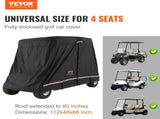 4 Passenger Golf Cart Cover, 600D Polyester Full Cover, Universal Fits for Most Brand Club Car V952-QFBSGEFCZGMD5CKQGV0