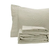 Ramesses Oatmeal Pebble Wash Linen Look Alternative Sheet Set Single V442-KIT-SHEETS-PEBBLEWASHLINEN-OATMEAL-SB