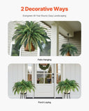 VEVOR Artificial Boston Fern Large Plastic Fern 80 Branches Indoor Outdoor Decor V952-XDSRZJLZWBHH076QJ001V0